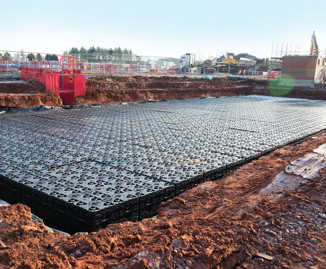 Rapid installation of AquaCell NG SuDS system - Worksop