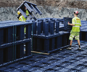 Stormwater infiltration SuDS system for student halls 