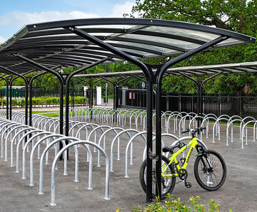 Range of external furniture and cycle parking - Kenilworth School