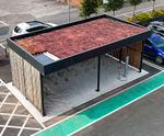 Sedum-roofed cycle hub and repair station - Taunton