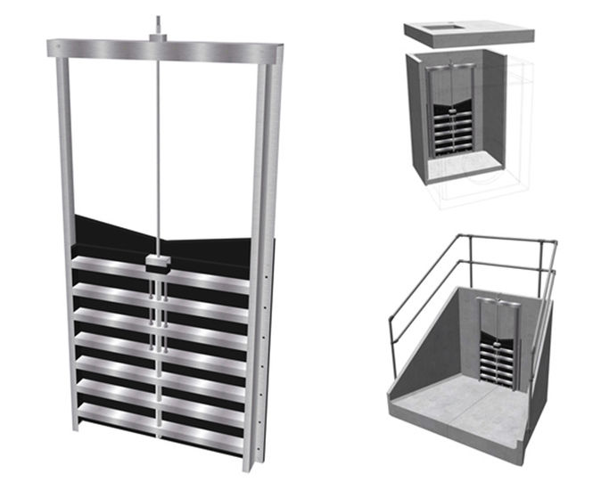 Medium duty 1250mm penstock