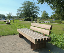 Seating and picnic tables help revitalise recreational area in Rotterdam