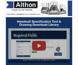 Headwall specification tool and drawing download library - on this page