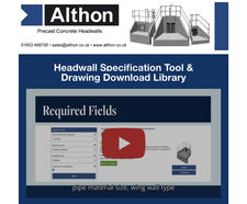 Headwall specification tool and drawing download library