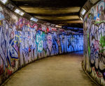 Colour anti-graffiti paints