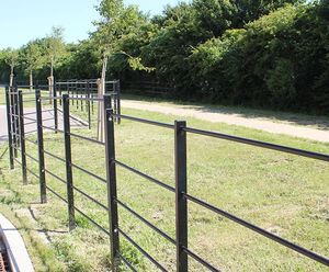 Steel estate railings protect prestigious new housing development