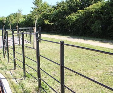 Steel estate railings protect prestigious new housing development