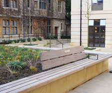Outdoor seating and planters for Trinity College, Oxford