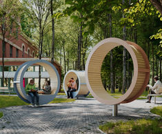BOOM - rotating seating pods