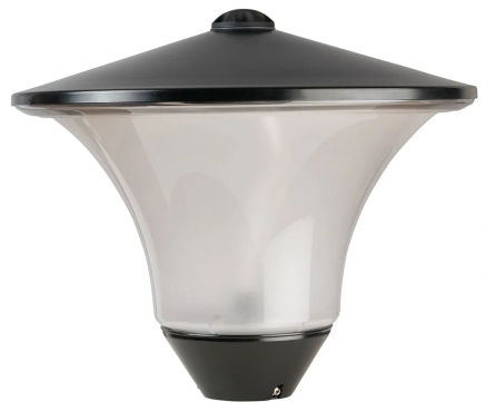 Radius contemporary post-top luminaire