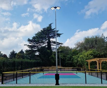 JB Corrie Retractable Automated LED Tennis Court Lighting