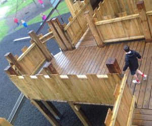 Unique large-scale timber play towers for safari park