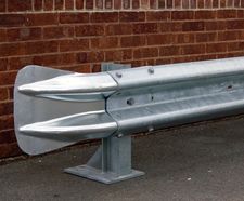 Armco crash barriers