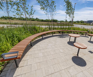 Outdoor seating for Global Institute for Safe Autonomy