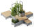 METRIC Podium - modular bench 1