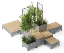 METRIC - modular multi-level seating and planter system