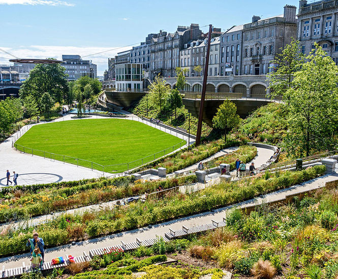Tree anchoring systems for regeneration of Union Terrace Gardens