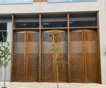Bi-folding high ventilation security gates