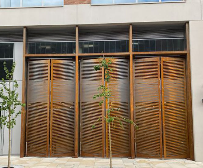 Bi-folding high ventilation security gates