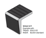 HPN2 - recessed heavy-duty stair nosing for concrete steps