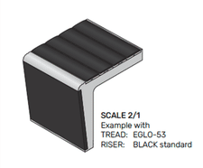 HPN2 - recessed heavy-duty stair nosing for concrete steps