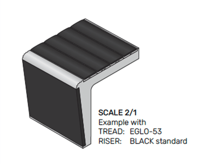 HPN2 - recessed heavy-duty stair nosing for concrete steps