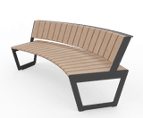 Egoe Dynamic A4-1651 - contemporary steel and wood curved seat - on this page