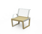 Egoe Dynamic A1-151 - contemporary steel and wood outdoor chair - on this page
