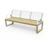 Egoe Dynamic A1-351 - contemporary steel and wood outdoor seat - on this page