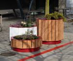 Egoe Dynamic A30-310 - steel and wood octagonal planter