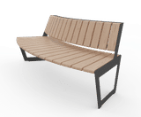 Egoe Dynamic A4-1601 - contemporary steel and wood curved seat - on this page