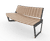 Egoe Dynamic A4-1601 - contemporary steel and wood curved seat 0