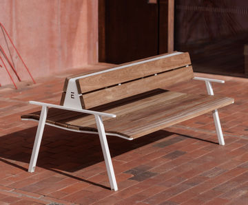 Egoe Classic E2-351 - steel and wood double-sided bench