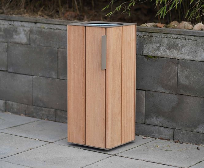 Egoe Classic E20-1101 - steel and wood litter bin (single)