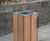 Egoe Classic E20-1101 - steel and wood litter bin (single) 2