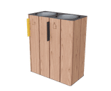 Egoe Classic E20-2101 - steel and wood litter bin (double) - on this page