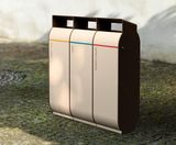 Egoe Foundation O20-3411 - steel litter bin (triple) - on this page