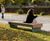 Egoe Foundation O1-2621 - contemporary steel and wood bench 2