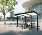 Egoe X1-V310-SS-002400 - steel and glass cycle shelter (10 bikes)