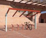Egoe X2-V410-SS - steel and glass cycle shelter (10 bikes)