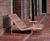 Egoe Fine Line I1-3481-10 - steel and wood double chaise longue 1