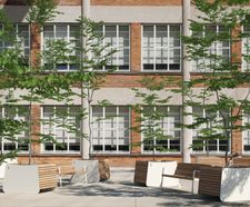 Egoe Fine Line I30-200A - steel and wood planter