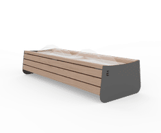 Egoe Fine Line I30-500A - steel and wood planter