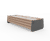 Egoe Fine Line I30-500A - steel and wood planter 0