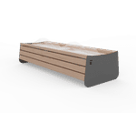Egoe Fine Line I30-500A - steel and wood planter