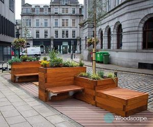 Bespoke FSC hardwood modular parklets