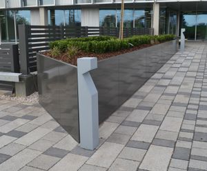 Stratum long aluminium planter