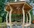 Onion shelter with green roof and seating - Treharris Park 2