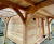 Timber garden room and pergola with green roofs 6
