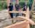 Timber garden room and pergola with green roofs 8